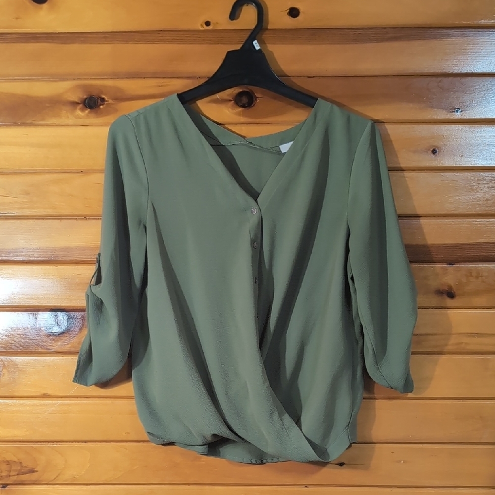 Olive Green Women's Top